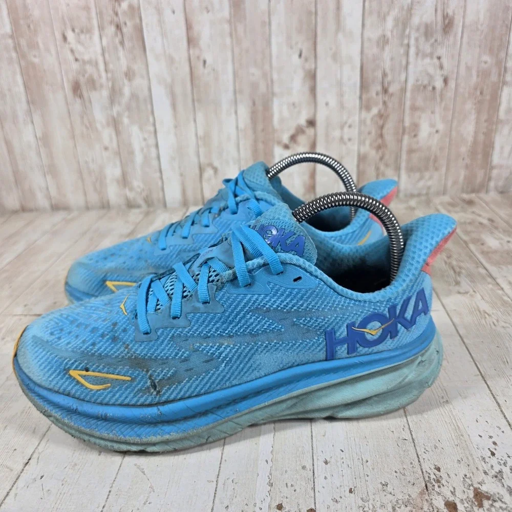 Hoka Clifton 9 Womens Running Shoes Size 9 Blue Pink Sky Copper 1127896 SDY